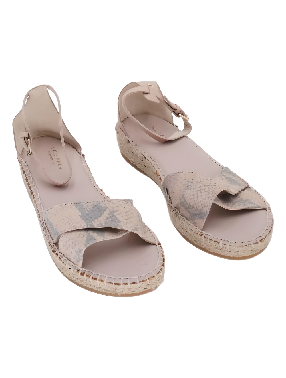 Cole Haan Womens Pinch Maine Classic Espadrille Sandal Blush Snake Size 8.5B